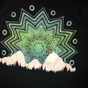 Glow in the dark trippy forest landscape halter